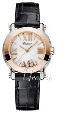 Chopard Happy Sport Mini Hvid/Læder Ø30 mm Chopard Happy Sport Mini Hvid/Læder Ø30 mm