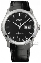 Ebel Classic Hexagon Sort/Læder Ø41 mm Ebel Classic Hexagon Sort/Læder Ø41 mm