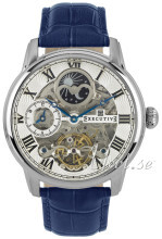 Executive Nicky Sølvfarvet/Læder Ø44 mm Executive Nicky Sølvfarvet/Læder Ø44 mm