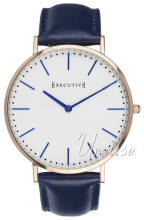 Executive Band Hvid/Læder Ø41 mm Executive Band Hvid/Læder Ø41 mm