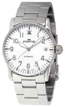 Fortis Flieger Hvid/Stål Ø34 mm Fortis Flieger Hvid/Stål Ø34 mm