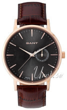 Gant Park Hill II Sort/Læder Ø42 mm Gant Park Hill II Sort/Læder Ø42 mm