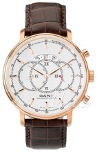 Gant Cameron Sølvfarvet/Læder Ø45 mm Gant Cameron Sølvfarvet/Læder Ø45 mm