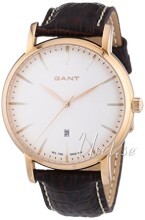 Gant Hvid/Læder Ø43 mm Gant Hvid/Læder Ø43 mm