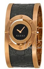 Gucci Twirl Sort/Rosaguldtonet stål Ø23.5 mm Gucci Twirl Sort/Rosaguldtonet stål Ø23.5 mm
