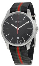 Gucci G-Timeless Sort/Tekstil Ø40 mm Gucci G-Timeless Sort/Tekstil Ø40 mm