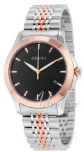 Gucci G-Timeless Sort/Rosaguldtonet stål Ø38 mm Gucci G-Timeless Sort/Rosaguldtonet stål Ø38 mm