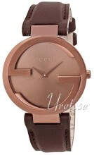 Gucci Interlocking Brun/Læder Ø37 mm Gucci Interlocking Brun/Læder Ø37 mm
