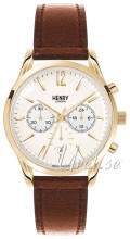 Henry London Highgate Hvid/Læder Ø39 mm Henry London Highgate Hvid/Læder Ø39 mm