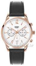 Henry London Finchley Hvid/Læder Ø39 mm Henry London Finchley Hvid/Læder Ø39 mm