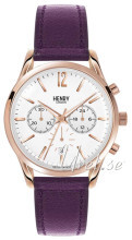 Henry London Holborn Hvid/Læder Ø39 mm Henry London Holborn Hvid/Læder Ø39 mm