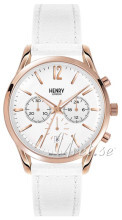 Henry London Chiswick Hvid/Læder Ø39 mm Henry London Chiswick Hvid/Læder Ø39 mm
