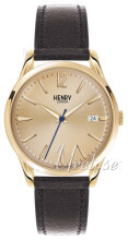 Henry London Edgware Guldfarvet/Læder Ø39 mm Henry London Edgware Guldfarvet/Læder Ø39 mm