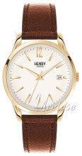 Henry London Holborn Antikhvid/Læder Ø39 mm Henry London Holborn Antikhvid/Læder Ø39 mm