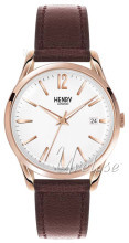 Henry London Hampstead Hvid/Læder Ø39 mm Henry London Hampstead Hvid/Læder Ø39 mm