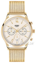 Henry London Stratford Antikhvid/Gul guldtonet stål Ø41 mm Henry London Stratford Antikhvid/Gul guldtonet stål Ø41 mm