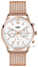 Henry London Hampstead Hvid/Rosaguldtonet stål Ø41 mm Henry London Hampstead Hvid/Rosaguldtonet stål Ø41 mm