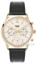 Henry London Harrow Hvid/Læder Ø41 mm Henry London Harrow Hvid/Læder Ø41 mm