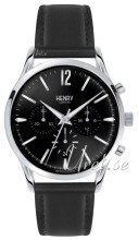 Henry London Shoreditch Sort/Læder Ø41 mm Henry London Shoreditch Sort/Læder Ø41 mm