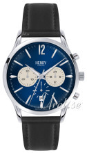 Henry London Shoreditch Blå/Læder Ø41 mm Henry London Shoreditch Blå/Læder Ø41 mm