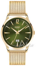 Henry London Chiswick Grøn/Gul guldtonet stål Ø41 mm Henry London Chiswick Grøn/Gul guldtonet stål Ø41 mm