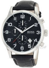 Hugo Boss Aeroliner Sort/Læder Ø44 mm Hugo Boss Aeroliner Sort/Læder Ø44 mm