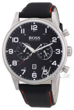 Hugo Boss Aeroliner Sort/Læder Ø44 mm Hugo Boss Aeroliner Sort/Læder Ø44 mm
