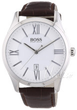 Hugo Boss Ambassador Sølvfarvet/Læder Ø44 mm Hugo Boss Ambassador Sølvfarvet/Læder Ø44 mm