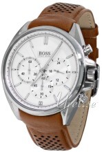 Hugo Boss Sport Sølvfarvet/Læder Ø44 mm Hugo Boss Sport Sølvfarvet/Læder Ø44 mm