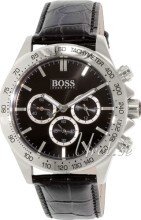 Hugo Boss Ikon Sort/Læder Ø44 mm Hugo Boss Ikon Sort/Læder Ø44 mm