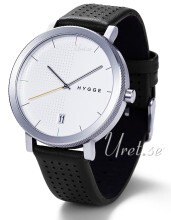 Hygge 2203 Sølvfarvet/Læder Ø44 mm Hygge 2203 Sølvfarvet/Læder Ø44 mm