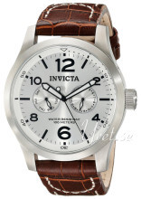 Invicta II Sølvfarvet/Læder Ø48 mm Invicta II Sølvfarvet/Læder Ø48 mm