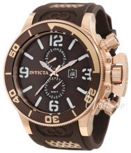 Invicta Corduba Brun/Guldtonet stål Ø53 mm Invicta Corduba Brun/Guldtonet stål Ø53 mm