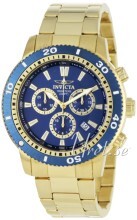 Invicta II Blå/Guldtonet stål Ø45 mm Invicta II Blå/Guldtonet stål Ø45 mm