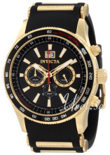 Invicta Aviator Sort/Guldtonet stål Ø48 mm Invicta Aviator Sort/Guldtonet stål Ø48 mm