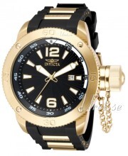 Invicta Force Sort/Gul guldtonet stål Ø51.5 mm Invicta Force Sort/Gul guldtonet stål Ø51.5 mm