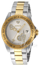 Invicta Angel Sølvfarvet/Guldtonet stål Ø40 mm Invicta Angel Sølvfarvet/Guldtonet stål Ø40 mm