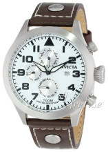 Invicta I-Force Sølvfarvet/Læder Ø45 mm Invicta I-Force Sølvfarvet/Læder Ø45 mm