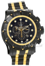 Invicta Reserve Sort/Gul guldtonet stål Ø54 mm Invicta Reserve Sort/Gul guldtonet stål Ø54 mm