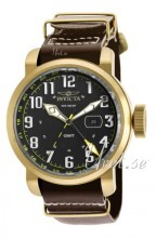 Invicta Aviator Sort/Gul guldtonet stål Ø52 mm Invicta Aviator Sort/Gul guldtonet stål Ø52 mm