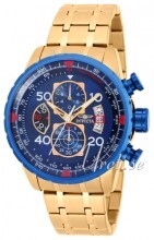 Invicta Aviator Blå/Gul guldtonet stål Ø48 mm Invicta Aviator Blå/Gul guldtonet stål Ø48 mm