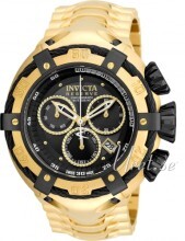 Invicta Bolt Sort/Gul guldtonet stål Ø52 mm Invicta Bolt Sort/Gul guldtonet stål Ø52 mm