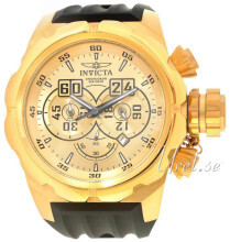 Invicta Russian Diver Guldfarvet/Gummi Ø52 mm Invicta Russian Diver Guldfarvet/Gummi Ø52 mm