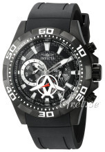 Invicta Aviator Sort/Gummi Ø50 mm Invicta Aviator Sort/Gummi Ø50 mm