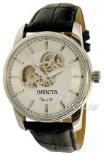 Invicta Sølvfarvet/Læder Ø44 mm Invicta Sølvfarvet/Læder Ø44 mm