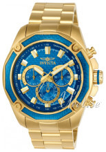 Invicta Aviator Blå/Gul guldtonet stål Ø48 mm Invicta Aviator Blå/Gul guldtonet stål Ø48 mm