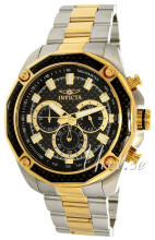 Invicta Aviator Sort/Gul guldtonet stål Ø49 mm Invicta Aviator Sort/Gul guldtonet stål Ø49 mm