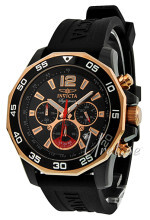 Invicta Signature II Sort/Gummi Ø45 mm Invicta Signature II Sort/Gummi Ø45 mm