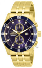 Invicta Signature II Blå/Gul guldtonet stål Ø45 mm Invicta Signature II Blå/Gul guldtonet stål Ø45 mm