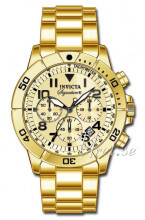 Invicta Signature II Champagne/Gul guldtonet stål Ø45 mm Invicta Signature II Champagne/Gul guldtonet stål Ø45 mm